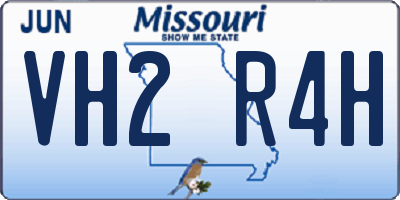 MO license plate VH2R4H