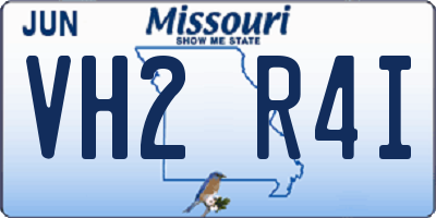 MO license plate VH2R4I