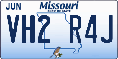 MO license plate VH2R4J