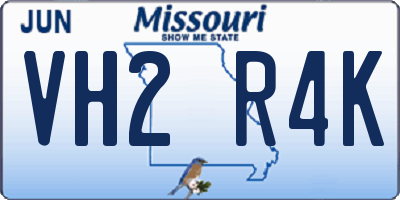 MO license plate VH2R4K