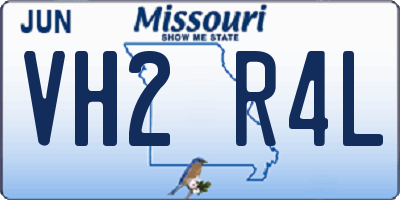 MO license plate VH2R4L