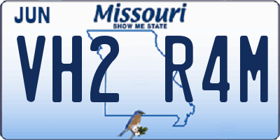 MO license plate VH2R4M