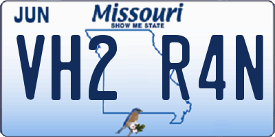 MO license plate VH2R4N