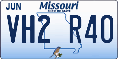 MO license plate VH2R4O