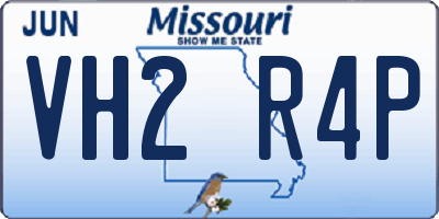 MO license plate VH2R4P