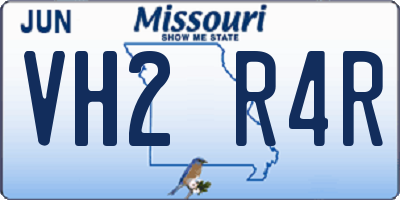 MO license plate VH2R4R