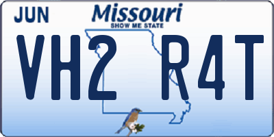 MO license plate VH2R4T