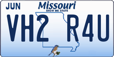 MO license plate VH2R4U