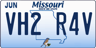 MO license plate VH2R4V