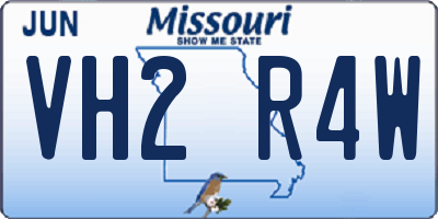 MO license plate VH2R4W