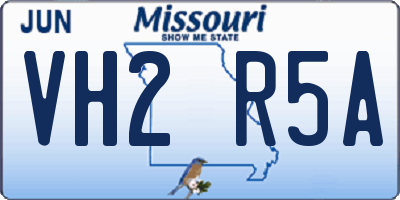 MO license plate VH2R5A