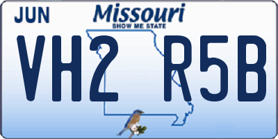 MO license plate VH2R5B