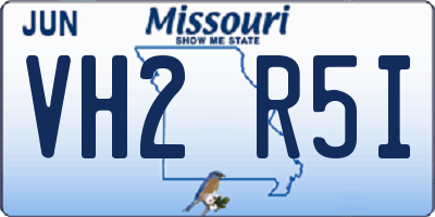 MO license plate VH2R5I
