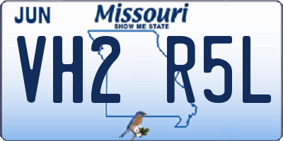MO license plate VH2R5L