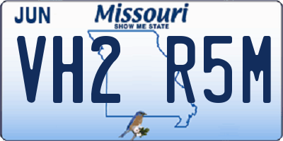 MO license plate VH2R5M