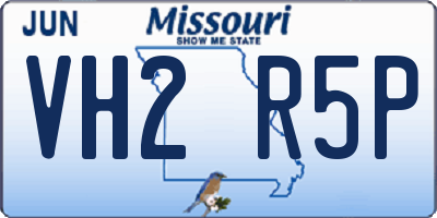 MO license plate VH2R5P