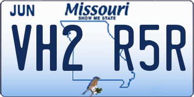 MO license plate VH2R5R