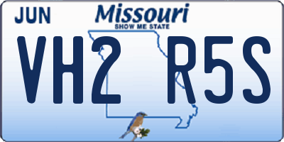 MO license plate VH2R5S