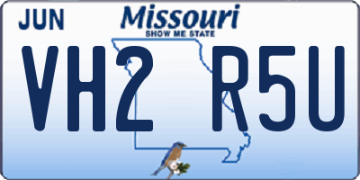 MO license plate VH2R5U