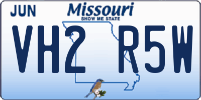 MO license plate VH2R5W