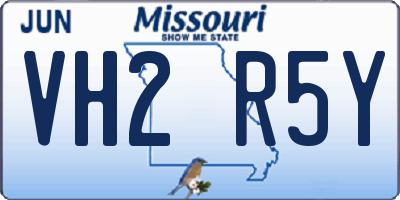 MO license plate VH2R5Y