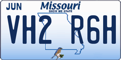 MO license plate VH2R6H