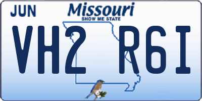 MO license plate VH2R6I