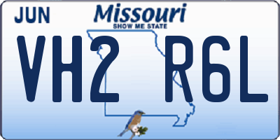 MO license plate VH2R6L
