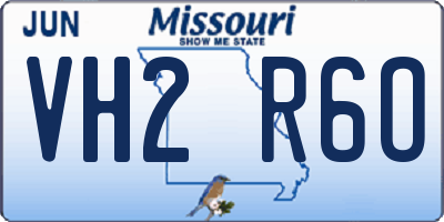 MO license plate VH2R6O