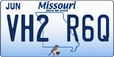 MO license plate VH2R6Q