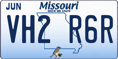 MO license plate VH2R6R