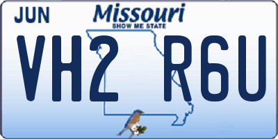 MO license plate VH2R6U