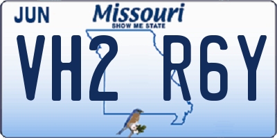 MO license plate VH2R6Y