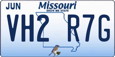 MO license plate VH2R7G