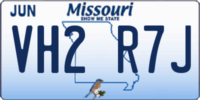 MO license plate VH2R7J