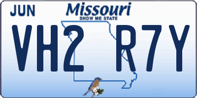 MO license plate VH2R7Y