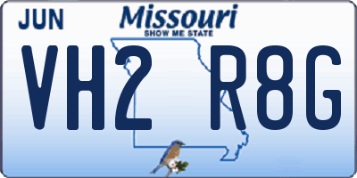MO license plate VH2R8G
