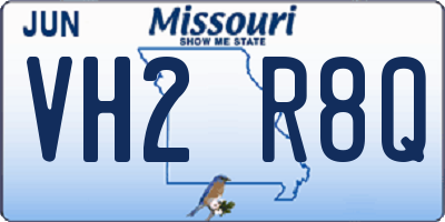 MO license plate VH2R8Q