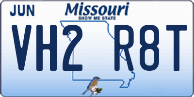 MO license plate VH2R8T