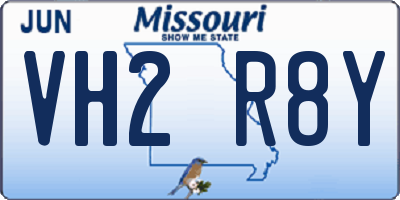 MO license plate VH2R8Y