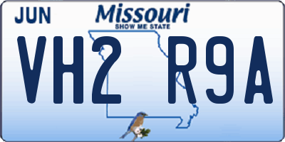 MO license plate VH2R9A