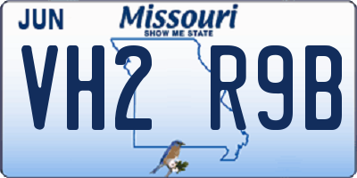 MO license plate VH2R9B