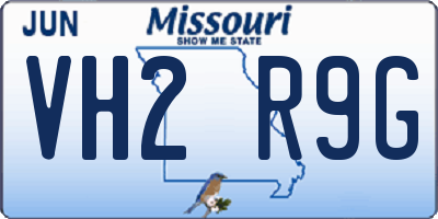 MO license plate VH2R9G