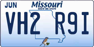 MO license plate VH2R9I