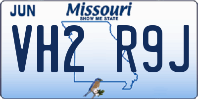 MO license plate VH2R9J