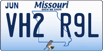 MO license plate VH2R9L