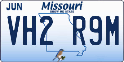 MO license plate VH2R9M