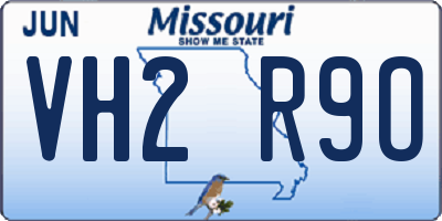 MO license plate VH2R9O