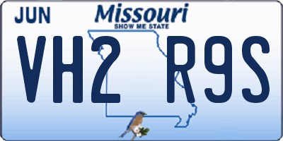MO license plate VH2R9S