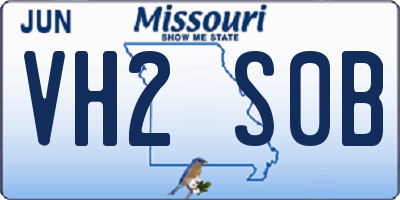 MO license plate VH2S0B